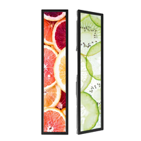Écran publicitaire numérique LCD étiré pour étagères de magasin, intérieur/extérieur, Android 8.1, luminosité 500 cd/m², garantie 1 an