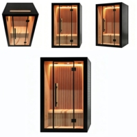 Sauna infrarouge à LED en bois massif, économique et facile à installer, pour la maison familiale, petit salon, sauna sec pour spa