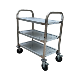 ล้อรถเข็นสแตนเลสสตีลสำหรับ201อาหารบริการทางการแพทย์โรงแรมโพสต์หลอดรวมรถเข็นครัวเชิงพาณิชย์ - Product Image 2