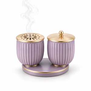 Antique Style Metal <b>Incense</b> <b>Burner</b> with Lid for <b>Incense</b> Sticks <b>Cones</b> and Aromatherapy Home Decoration - Product Image 3