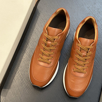 Baskets en cuir de marque de créateur, à lacets, style rétro, en cuir de vachette pleine fleur, décontractées et élégantes, style italien, luxe original