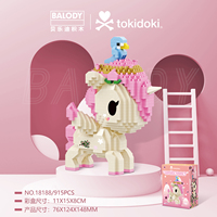[Dropshipping en gros] Blocs de construction en plastique ABS micro-particules licorne authentiques, puzzle à assembler pour filles, cadeau ornemental