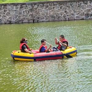 Beyaz su Rafting ve balıkçı ışığı ağırlık 3 kişi kapasitesi için şişme <span class=keywords><strong>PVC</strong></span> Drift tekne kurtarma sal - Product Image 2