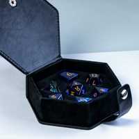 Ensemble de dés polyédriques en verre coloré pour D&D avec logo personnalisé pour la promotion GE-G19