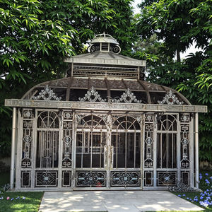 Capuchon de dôme de véranda de style europé<span class=keywords><strong>en</strong></span> personnalisé <span class=keywords><strong>en</strong></span> <span class=keywords><strong>fonte</strong></span> forgé Gazebo - Villa Garden Ornamental Glassroom Pavilion <span class=keywords><strong>Prix</strong></span> d'usine - Product Image 1