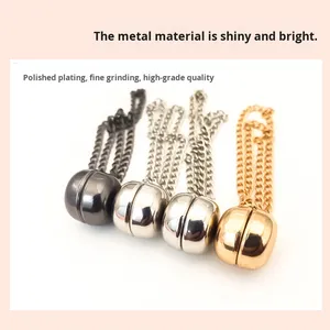 Bottone Magnetico Regolabile <span class=keywords><strong>con</strong></span> Catena per Hijab, Senza Cuciture - Product Image 4