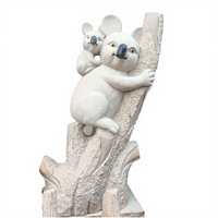 Figurines d'animaux en pierre naturelle, décoration extérieure de jardin personnalisée, grande taille, joli Sculpture Koala australie