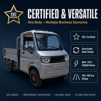 Camionnette électrique à quatre roues avec conduite à gauche/droite, certifiée EEC et COC, homologuée pour la circulation routière en Europe (Chine)