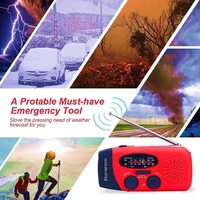 2000Mah Weer Radio Draagbare Am Fm Radio Met Power Bank Functie Voor Outdoor Kamperen, Met Zaklamp En Leeslamp