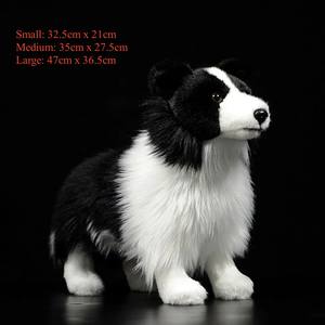 Peluche Realistico di Border Collie, Simpatico Cane di Peluche, Super Morbido, Design Bianco e Nero, Accessorio Regalo per la Casa - Product Image 5