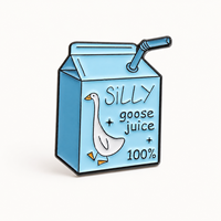 Pin's de revers en émail souple, motif canard bleu mignon, avec logo de marque personnalisé, pour promotion d'entreprise, vente en gros fabricant