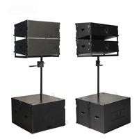 Support de montage sur poteau pour système de sonorisation passif en ligne en bois pour théâtre intérieur, 220V, sans suspension requise, pour spectacles commerciaux