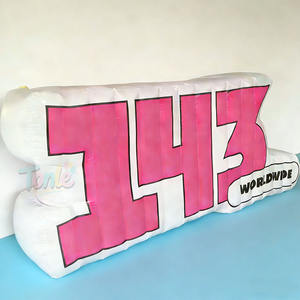 Enorme opblaasbare cijferreclame opblaasbare reclamebord logo wand grote op maat gemaakte gigantische opblaasbare letters met led verlichting - Product Image 3