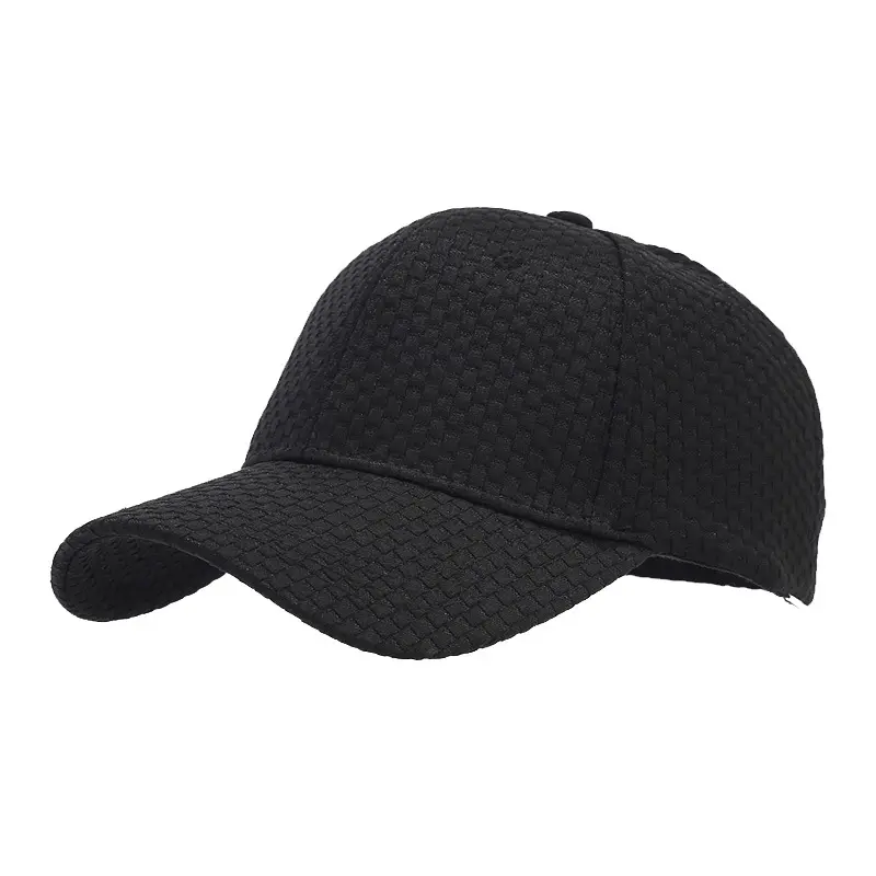 Popular Solid Color Polyester Custom Logo Embroidery Curved Brim Fitted 6 Panel Structured Sports Baseball Cap Hat For Men Women