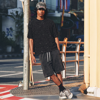 T-shirts en coton épais 100% pour hommes, coupe oversize, avec strass, vierges, style streetwear, personnalisables avec logo, coupe carrée et courte