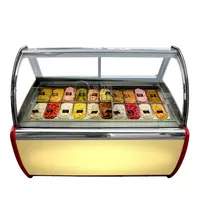 2022商業アイスクリームショーケースジェラートディスプレイ冷凍庫アイスキャンデー冷蔵庫冷蔵庫スーパーマーケット用