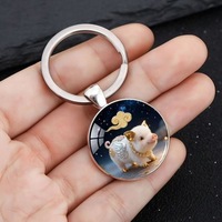 Vente chaude transfrontalière : Porte-clés en alliage de zinc avec motif du zodiaque chinois, pendentif exquis et petit accessoire
