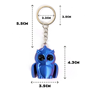 Vashine <span class=keywords><strong>3D</strong></span> In <span class=keywords><strong>Owl</strong></span> Đầy Màu Sắc Keychain Hành Động Hình Động Vật Vui Đồ Chơi Ba Lô Trang Trí Mặt Dây Chuyền Sáng Tạo Giải Nén - Product Image 2