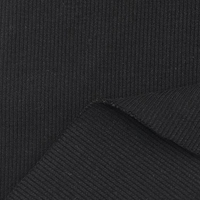 Kain Sweater Rajut Rib 2x2 Katun Spandex High-Twist 92/8 257GSM 120cm Bertekstur Tebal dan Elastis untuk Anak Perempuan & Laki-Laki