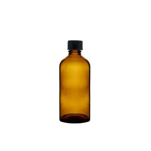 Imballaggio di berlino bottiglia di goccia di olio essenziale smerigliata personalizzabile piccola bottiglia di vetro rotonda di Boston di profumo di Cosmet con coperchio