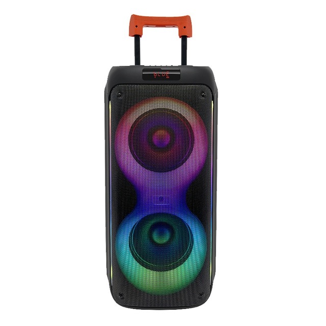 Double 8"inch Trolley Wireless Speaker for Dancing Karaoke BT Speaker With Microphone.