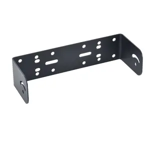 Radio Bracket Custom Powder Coated Black Carbon Steel Adjustable Speaker Radio Bracket