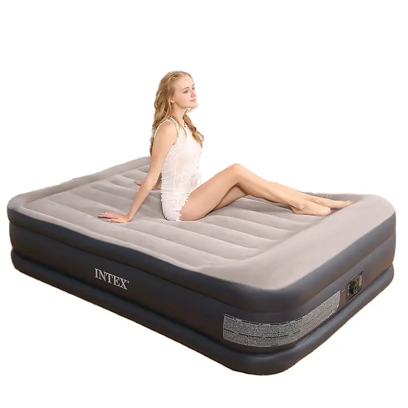 Складной надувной матрас INTEX 64136 Dura-Beam, двуспальная Подушка, воздушный матрас