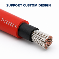 Câble solaire H1Z2Z2-K EN 50618 4mm 6mm 10mm avec gaine XLPO pour cuivre étamé, faible émission de fumée, zéro halogène, 1500V CC