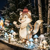 Decoración de Faroles con Animales de Dibujos Animados para Parques de Diversiones, Uso Interior/Exterior, Espectáculo de Luces para Parques Temáticos