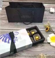 Boîte à bonbons en chocolat truffé en matériaux recyclés biodégradables, boîtes rigides en carton kraft personnalisées, luxe moderne, finition brillante
