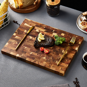 Nhà Tự Nhiên Lớn Keo Gỗ End Hạt Cắt Board Butcher Khối Cho Nhà Bếp Với Nước Trái Cây Rãnh - Product Image 3