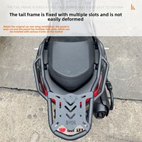Haojin Sy06 Kit de Modification à guichet unique en acier à haute teneur en carbone pare-chocs barre d'échappement et porte-queue arrière noir mat accessoires de moto
