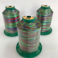 Polyester dikiş ipliği, çok renkli gökkuşağı dikiş ipliği