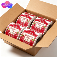 Rouleau d'étiquettes personnalisées pour aliments, autocollants adhésifs pour emballage, utilisables avec une machine à étiqueter, étiquettes en vinyle imperméables pour pots de confiture