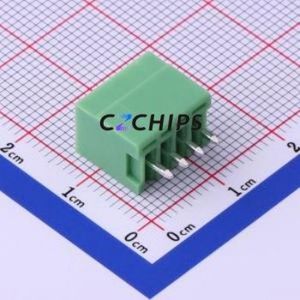 KF2EDGV-2.54-4P Plug-in Terminal Block Through hole,P=2.54mm Connector Board-to-Board / Socket - Closed 1x4P 2.54mm Green - Product Image 2