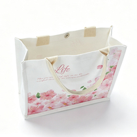 Nouveau design, sac fourre-tout en toile grande capacité, fermoir à bouton, motif floral personnalisable, durable, écologique, idéal pour les cadeaux.
