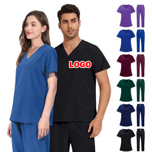 Tenues médicales personnalisées avec logo pour hommes, femmes et unisexe, infirmières, médecins, dentistes, hôpitaux, salons de beauté, spas, blouses médicales en polyester et élasthanne - Product Image 1