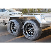Remolque para Miniexcavadora de 2 Toneladas, Tándem, de Aluminio/Galvanizado, con Frenos Eléctricos/de Aire, con Resortes de Lámina, Remolque de Alta Resistencia para Automóviles
