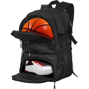 Mochila de grande esportiva personalizada, equipamento de basquete com compartimento para sapatos