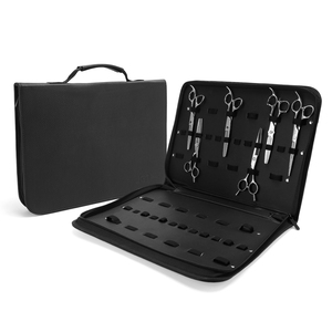 24 Grilles Boîte De Rangement Sac Antichoc En Cuir <span class=keywords><strong>Professionnel</strong></span> Coiffeur <span class=keywords><strong>Mallette</strong></span> De Transport Barber <span class=keywords><strong>coiffure</strong></span> Ciseaux <span class=keywords><strong>Mallette</strong></span> De Rangement - Product Image 2