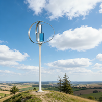 Éolienne à axe vertical haute puissance 1kW 2kW 3kW avec pales en alliage de petit volume 48V pour alimentation hybride solaire domestique