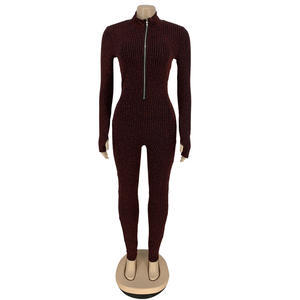 Tuta Aderente con Zip per <span class=keywords><strong>Donna</strong></span>, Alta Qualità, in Maglia, Intera, Sexy, Trasparente, in <span class=keywords><strong>Cotone</strong></span>, per Club - Product Image 6