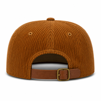 Casquettes Snapback Rétro Personnalisées en Velours Côtelé Camel à Bord Plat et Bordure Crème, Casquette Vintage Unisexe pour Événements de Spectacle Automobile Vintage