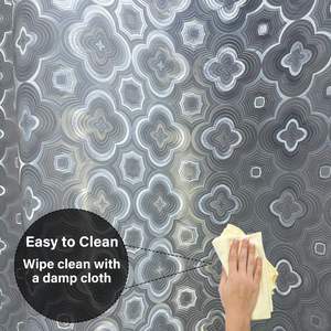 Porte-serviettes <span class=keywords><strong>de</strong></span> douche 3D Fleur <span class=keywords><strong>de</strong></span> Prunier en PEVA Premium, Écologique, Durable, Épaissi, Anti-rouille, avec Œillets et 3 Aimants Lestés - Product Image 4