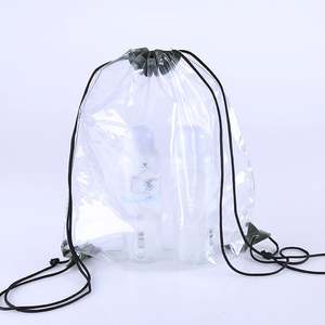 Mochila Ecológica Transparente con Cordón, Tamaño Mediano, de PVC Impermeable, para Bolsas de Regalo - Product Image 3