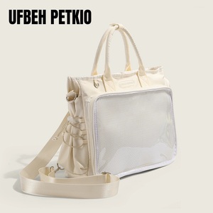 Borsa Tote per Laptop Unisex Impermeabile in Nylon di Grande Capacità Personalizzata OEM con Finestra Trasparente per Esposizione Pin - Product Image 6