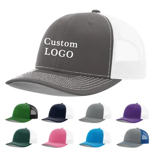 Wholesa Gorras Richardson 112 Custom Trucker Hats High Quality Caps Hats 3d Embroidery Blank Men 6 Panel Mesh Trucker Hat Custom