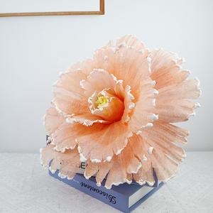 Fleurs en soie de pivoine artificielles de <span class=keywords><strong>lin</strong></span> de 50cm faites à la main pour le mariage noël nouvel an belle scène de fête toile de fond de cabine photo - Product Image 4