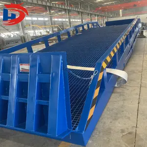 Nieuwe Mobiele Hydraulische Instap Brug Container Laden Platform Heftruck Ramp Frame 8-10 Ton Lading Schaarvoet Plc