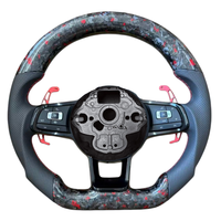 Volante de Fibra de Carbono Forjado para Volkswagen Bora, Santana, Golf Mk7, Golf6, Golf7, Nuevo Polo, Jetta, Caddy, GTI, Accesorios para Auto